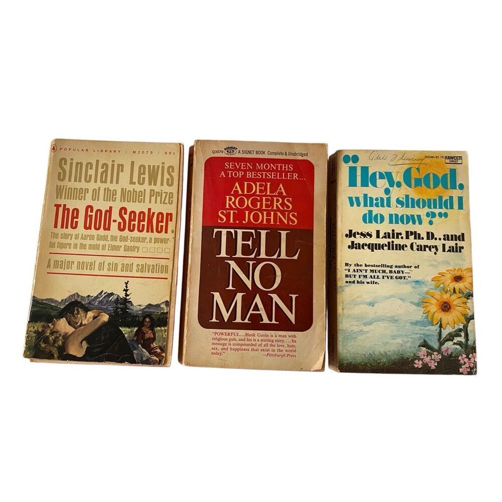 Lot of 3 The God Seeker Tell No Man Paperback Books Religious